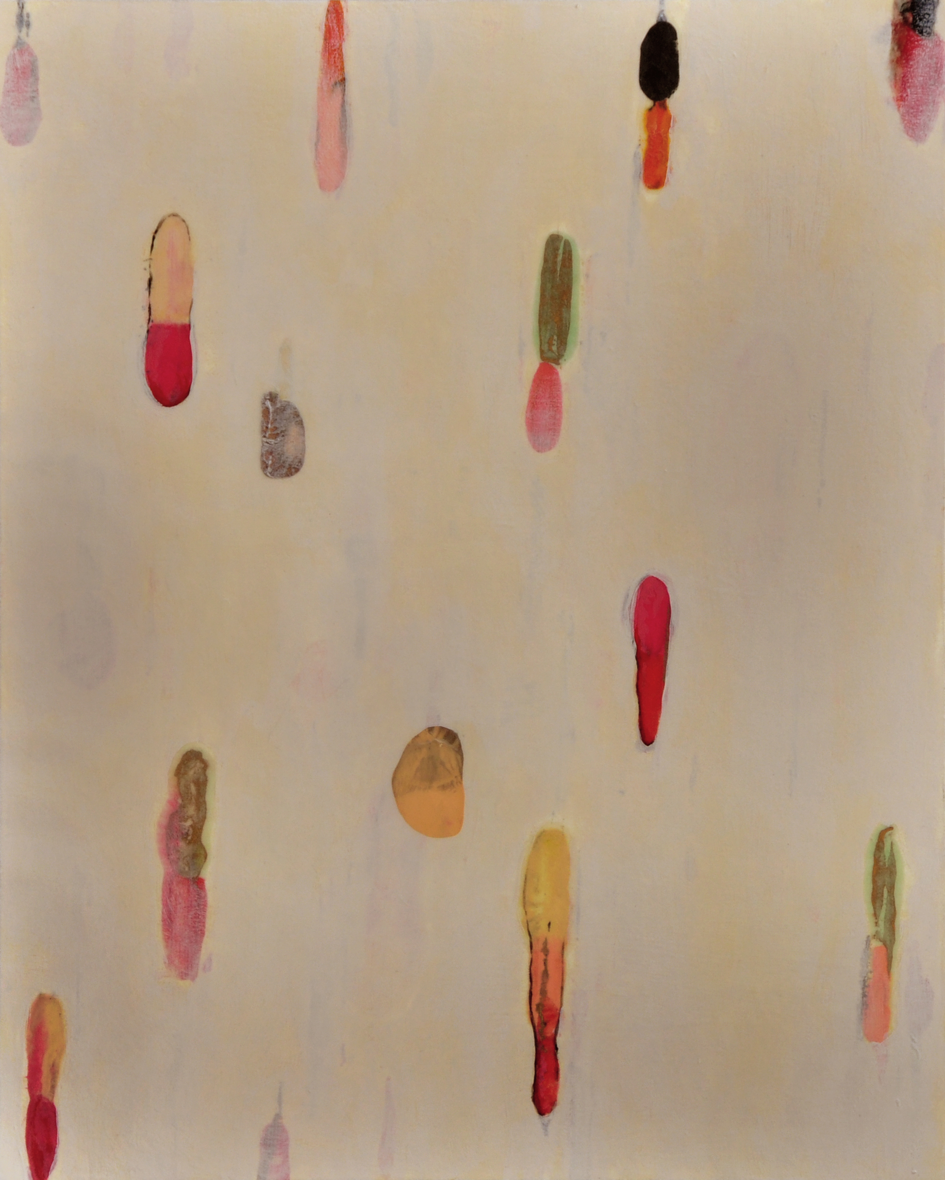 Lumenis 17, encaustic monotype and acrylic on panel, 24x16