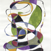Tracey Adams - Balancing Act 2, Gouache, graphite and ink on Rives, 26×20, 2016
