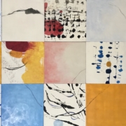Tracey Adams - Hypnagogia 14, encaustic and ink on Okawara mounted to panel 36×60, 2019