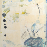 Tracey Adams - Only Breath, encaustic and collage on panel, 36x24, 2019