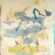 Tracey Adams - We Lose so We Can Create, encaustic and collage on panel, 26x24, 2018