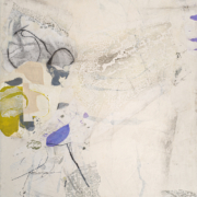 Tracey Adams - Before the Summer Rain, Collage, encaustic, charcoal and ink on panel,40×30, 2021