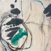 Tracey Adams - 11.08.21, Collage, encaustic, ink on illustration board_13x10_2021