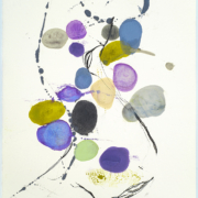 Tracey Adams - Blom 1 web, encaustic and ink on Rives, 19×13, 2021
