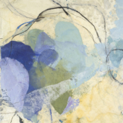 Tracey Adams - Vene d’Acqua 2, Collage, encaustic and ink on Dibond, 13×10, 2022