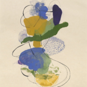 Tracey Adams - Ambedo 1, encaustic and ink on Shikoku, 25.25×17.75, 2023