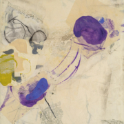 Tracey Adams - Before the Summer Rain, Collage, encaustic, charcoal and ink on panel,40×30, 2023
