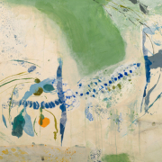 Tracey Adams - No Mud, No Lotus, Collage, encaustic, ink and acylic on panel, 30×40, 2023