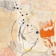 Tracey Adams - Enryo, Collage, encausticand charcoal on panel, 40×30, 2025
